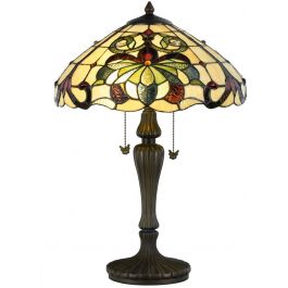 BIEYE Lighting Bieye L10806 Baroque Tiffany Style Stained Glass Table ...